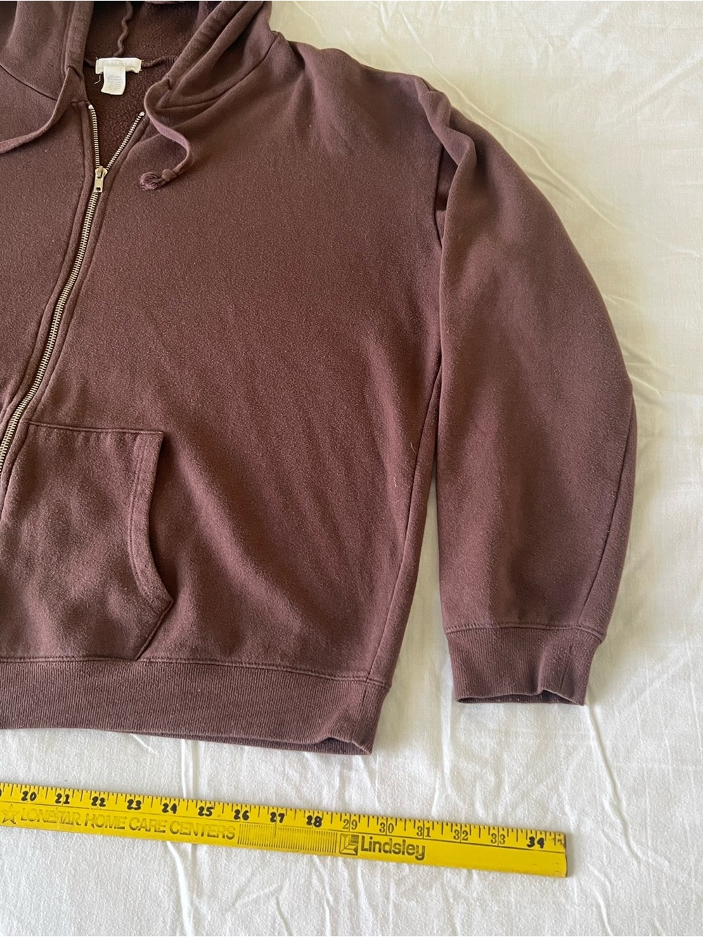 Full Tilt Chocolate Brown Oversized Zip-Up Hoodie XXL - Picture 6 of 10